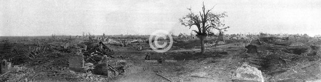 'La Bataille de la Somme; en terrain reconquis sur la route de Peronne; un "etonnant..., 1916. Creator: Unknown.