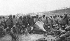 La Bataille de la Somme; La prise de la Maisonnette: les Senegalais autour d'un phonographe 1916 Creator: Unknown