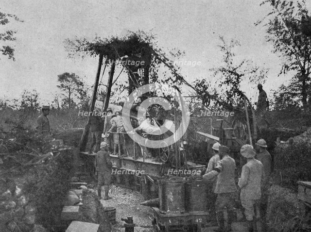 ''La Bataille de la Somme; piece de 240 en action', 1916. Creator: Unknown.