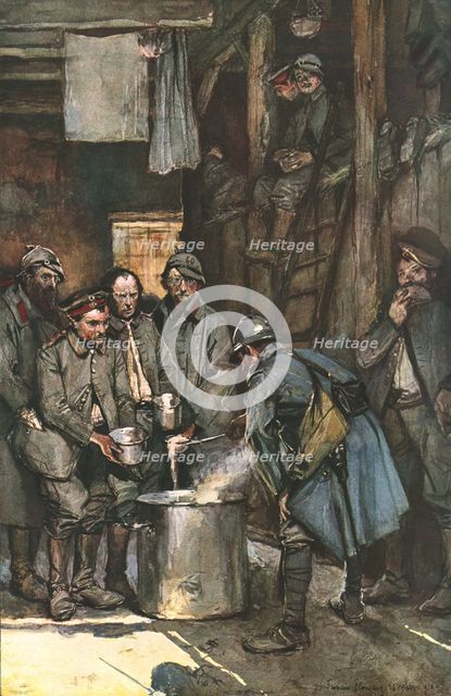 'La Bataille de la Somme; Prisonniers allemands', 1916. Creator: Francois Flameng.