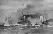 La bataille de Riga; D'apres une aquarelle du lieutenant de vaisseau Novikof c1915. Creator: Unknown