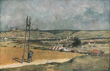 La Bataille de Verdun: vue prise du fort de la Chaume 1916. Creator: Francois Flameng