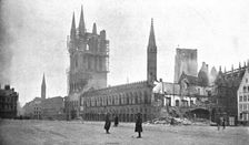 La Bataille des Flandres; A Ypres, le 24 novembre 1914: les ruines des Halles 1914 Creator: Unknown
