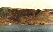La baie de Suvla et les Falaises d'Anzac; Les falaises d'Anzac 1915 (1916). Creator: Norman Wilkinson