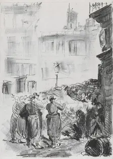 La Barricade, 1871. Creator: Edouard Manet