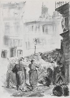 La Barricade, 1871. Creator: Edouard Manet