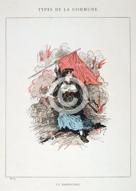 'La Barricade', Paris Commune, 1871. Artist: Anon