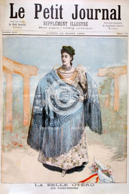 La Belle Otero, Spanish born dancer, actress and courtesan, 1894. Artist: Unknown