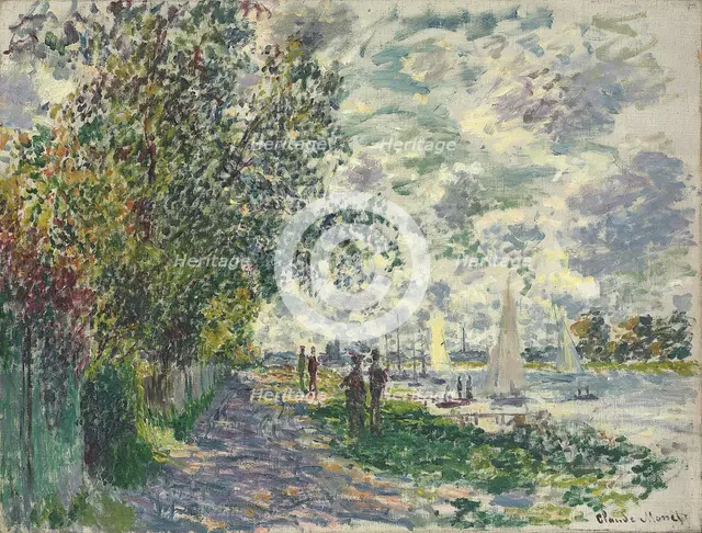 La berge du Petit-Gennevilliers, 1875. Artist: Monet, Claude (1840-1926)