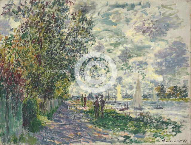 La berge du Petit-Gennevilliers, 1875. Artist: Monet, Claude (1840-1926)