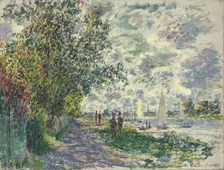 La berge du Petit-Gennevilliers, 1875. Artist: Monet, Claude (1840-1926)