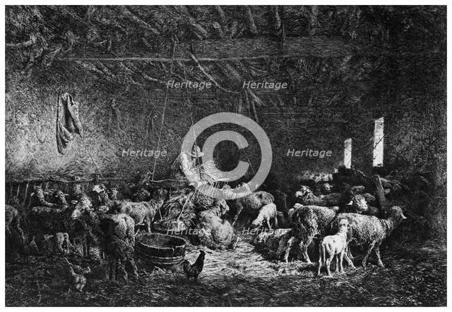 'La Bergerie', (The Shepherd), 1825-1890 (1924).Artist: Charles Emile Jacque