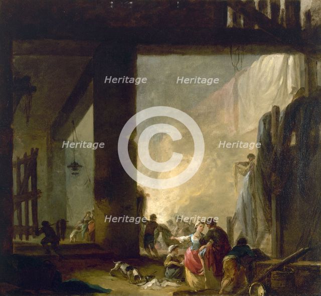 La Blanchisserie, between 1758 and 1759. Creator: Hubert Robert.