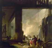 La Blanchisserie, between 1758 and 1759. Creator: Hubert Robert
