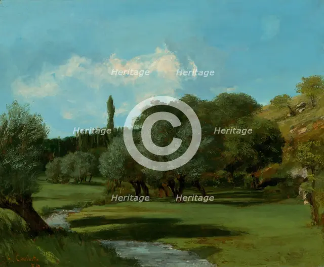 La Bretonnerie in the Department of Indre, 1856. Creator: Gustave Courbet.