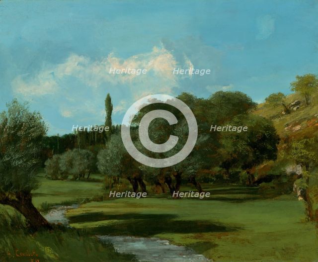 La Bretonnerie in the Department of Indre, 1856. Creator: Gustave Courbet.