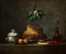 La brioche. Artist: Chardin, Jean-Baptiste Siméon (1699-1779)