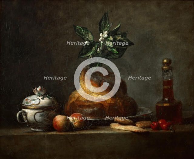 La brioche. Artist: Chardin, Jean-Baptiste Siméon (1699-1779)
