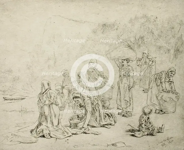 La Buée d'automne en Ardennes, 1874. Creator: Félicien Rops.