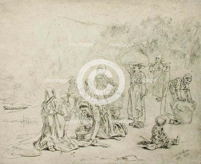 La Buée d'automne en Ardennes, 1874. Creator: Félicien Rops.