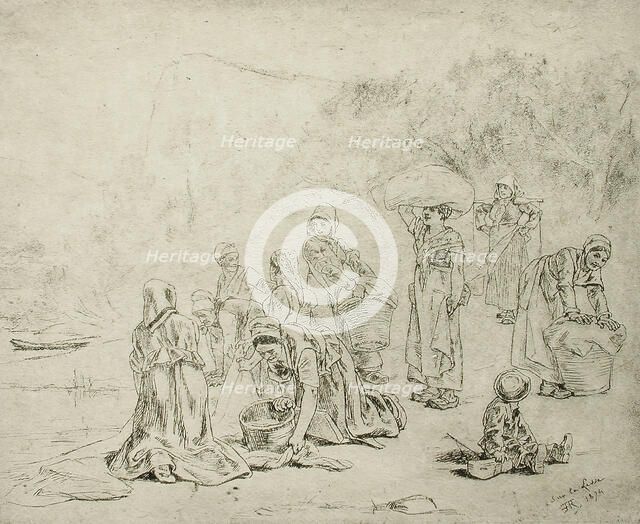 La Buée d'automne en Ardennes, 1874. Creator: Félicien Rops.