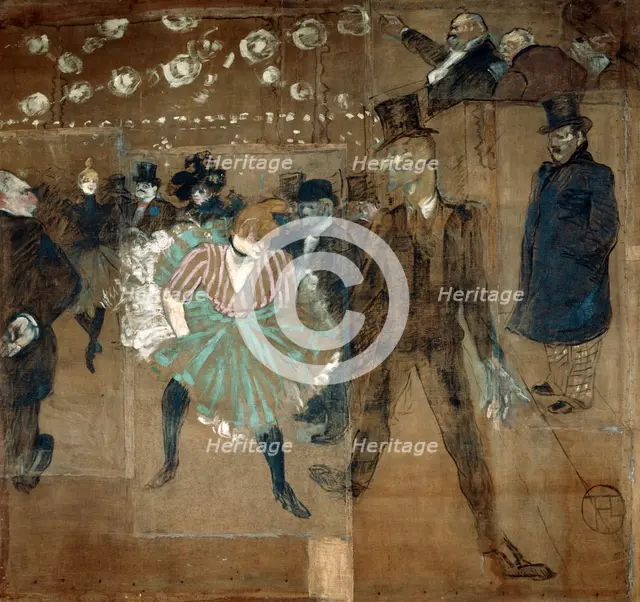 La Goulue and Valentin le desosse, 1895. Artist: Henri de Toulouse-Lautrec