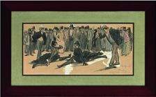 La Goulue and Valentin le Désossé at a Ball in the Moulin Rouge , 1890. Creator: Steinlen, Théophile Alexandre (1859-1923)
