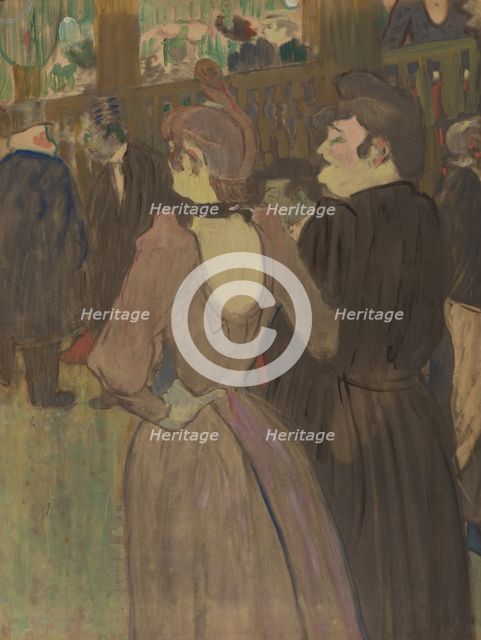 La Goulue and Her Sister, c. 1892. Creator: Henri de Toulouse-Lautrec.