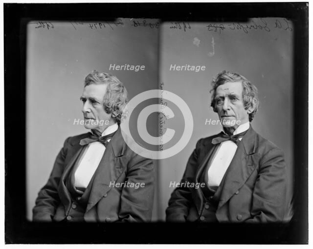 L.A. Gobright, Pres. of Associated Press, between 1865 and 1880. Creator: Unknown.