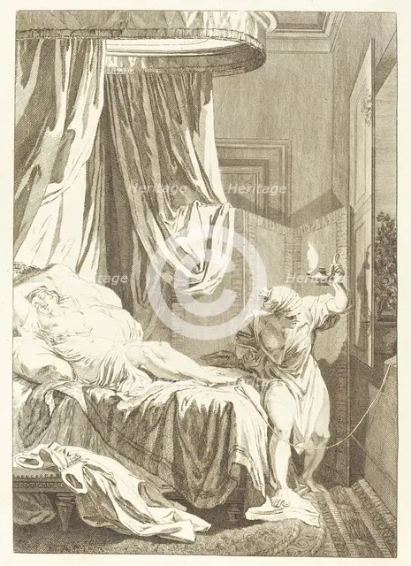 La gageure des trois commeres: Le fil. Creator: Unknown.