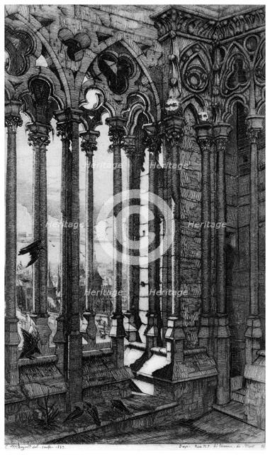 'La Galerie Notre-Dame', c1841-1868 (1924). Artist: Charles Meryon