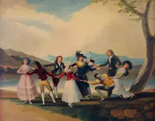 La Gallina Ciega (Blind Man's Buff), 1788, (c1934). Artist: Francisco Goya