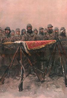 'La Garde du Drapeau 1915. Creator: Georges Bertin Scott