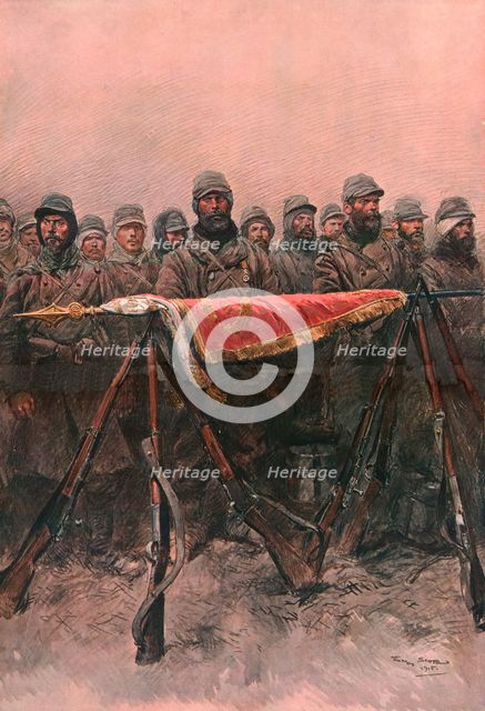 ''La Garde du Drapeau', 1915. Creator: Georges Bertin Scott.