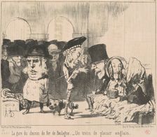 La gare du chemin de fer de Boulogne, 19th century. Creator: Honore Daumier