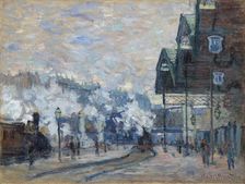 La Gare Saint-Lazare, vue extérieure , 1877. Creator: Monet, Claude (1840-1926)
