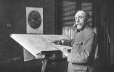 La general de Villaret dans la piece ou il travaille 1916. Creator: Unknown