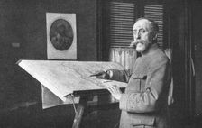 La general de Villaret dans la piece ou il travaille 1916. Creator: Unknown
