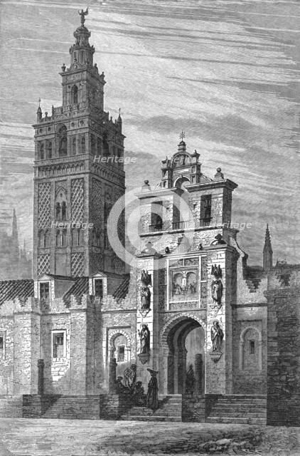 'La Giralda at Seville; An Autumn Tour in Andalusia', 1875. Creator: Gustave Doré.