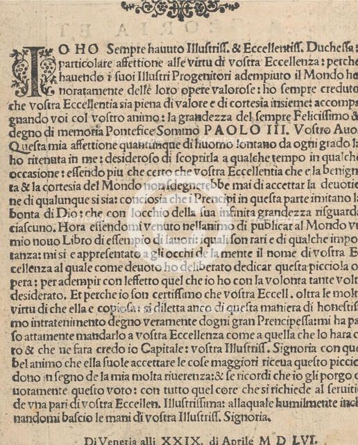 La Gloria et l'Honore di Ponti Tagliati, E Ponti in Aere, title page (verso), 1556., 1556. Creator: Matteo Pagano.