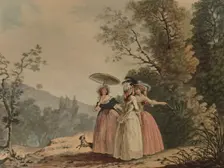 La Graces Parisiennes Au Bois De Vincennes 1790, (1913). Artist: Jean-Baptiste Chapuy
