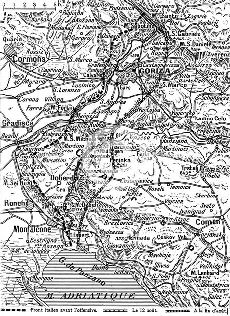 'La grande attaque du Carso (aout 1916); La progression italienne sur le Carso', 1916. Creator: Unknown.