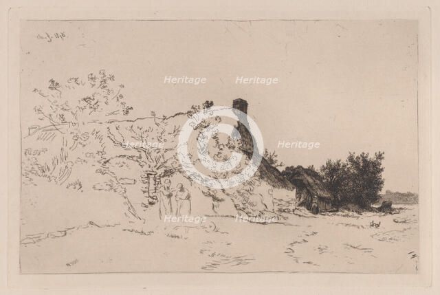 La Grande Chaumière Kercassier, 1875. Creator: Charles Emile Jacque.