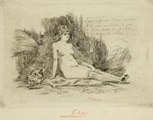 La Grande Femme à la fourrure, assise, 1878. Creator: Félicien Rops