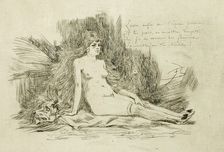 La Grande Femme à la fourrure, assise, 1878. Creator: Félicien Rops