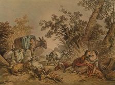 La Grande Pastorale, No. 602 (Pastoral Scene), c1740-1770, (1913). Artist: Gilles Demarteau