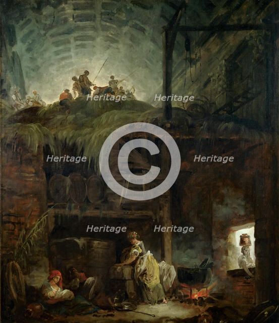 La Grange (Barn), 1760. Creator: Robert, Hubert (1733-1808).