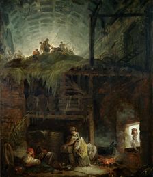 La Grange (Barn), 1760. Creator: Robert, Hubert (1733-1808)