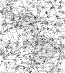 La guerre 13-19 juillet 1916; Nord et sud de la Somme: Croquis du terrain de l'offensive..., 1916. Creator: Unknown