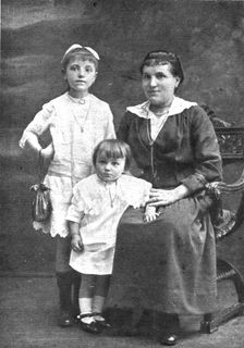 "La Guerre a L'Allemande"; Trois victimes des "heros de l'air" allemands: Marcelle et..., 1918. Creator: Unknown